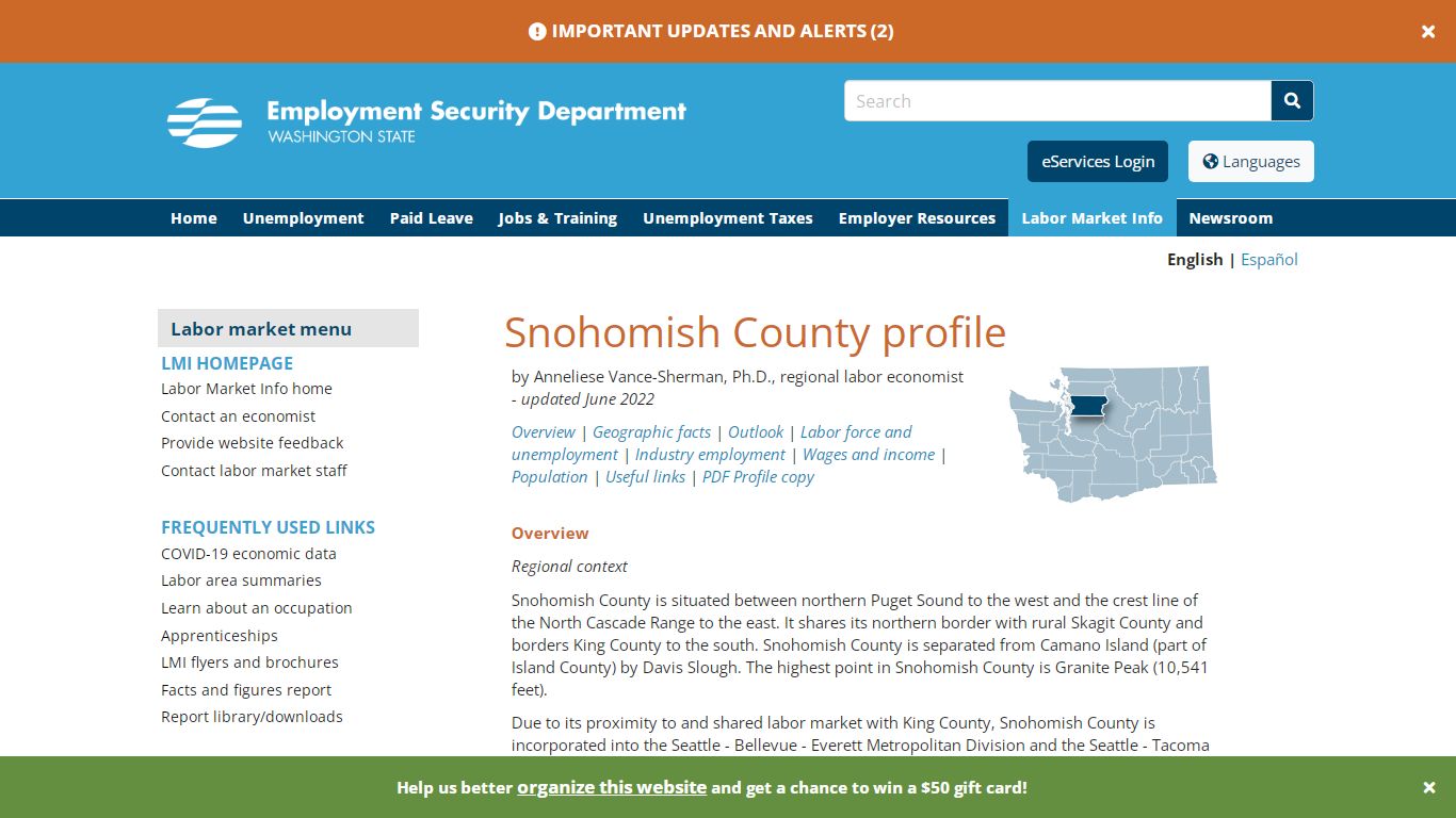 ESDWAGOV - Snohomish County profile - Washington