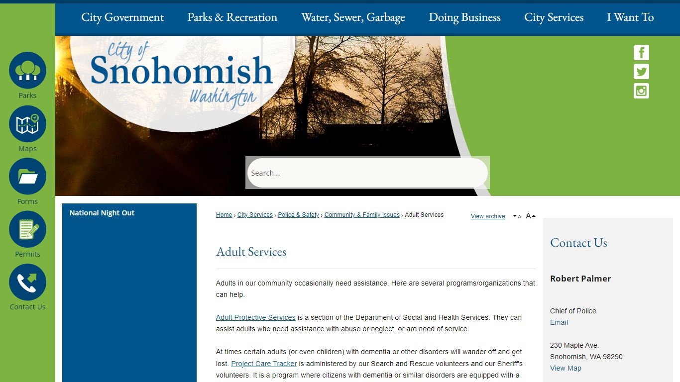 Adult Services | Snohomish, WA - Official Website
